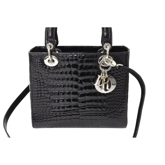 Dior Lady   Medium Handbag Christian Crocodile - Picture 1 of 11